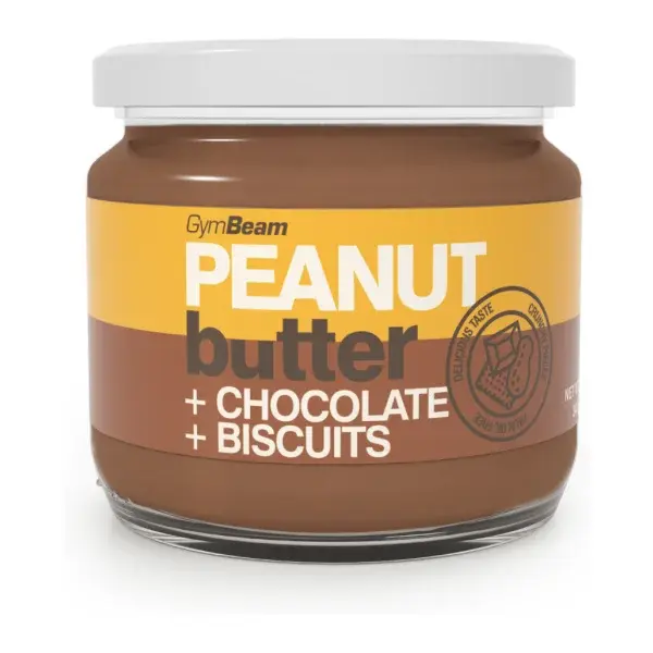 GymBeam ARAŠIDOVÉ MASLO ČOKOLÁDA + SUŠIENKA 340 G Orechové maslo, , veľkosť