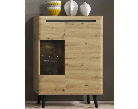 Nízka vitrína Nordi, dub artisan%