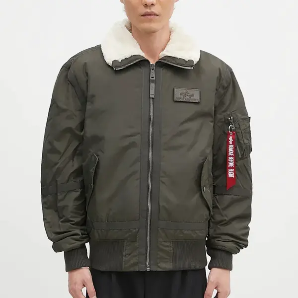 Bunda Alpha Industries B15-3 pánská, zelená barva, přechodná, 198122