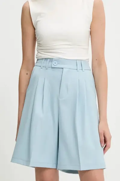 Kraťasy Answear.LAB dámské, modrá barva, high waist