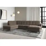 Sit & More SEDACÍ SOUPRAVA, textil, tmavě hnědá