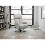 Sit & More RELAXAČNÍ KŘESLO, kůže, světle šedá