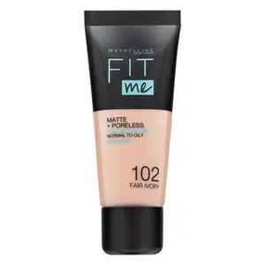 Maybelline Fit Me! Foundation Matte + Poreless tekutý make-up s matujícím účinkem 102 Fair Ivory 30 ml