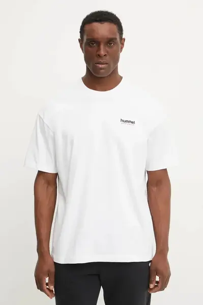 Bavlněné tričko Hummel bílá barva, s potiskem, 226078