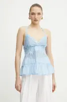 Halenka Ermanno Firenze dámská, modrá barva, hladká, 56TL025ES3