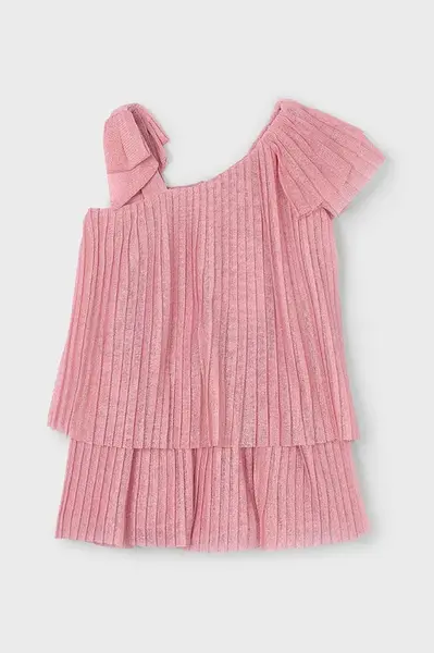 Dívčí šaty Mayoral růžová barva, mini, 3912