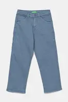 Dětské kalhoty United Colors of Benetton modrá barva, hladké, 4QNJCE03U