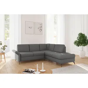 Sit & More ROHOVÁ SEDAČKA, textil, tmavě šedá