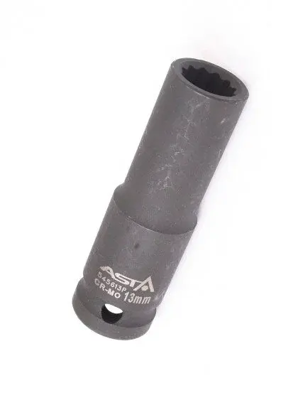 Hlavice nástrčná úderová 1/2" 24 mm, 12hranná, prodloužená 78 mm - ASTA Velikost: 13 mm