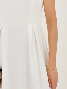 Krémové rozšířené šaty