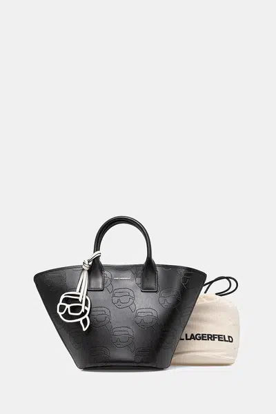 Kožená kabelka Karl Lagerfeld černá barva, A1W30491