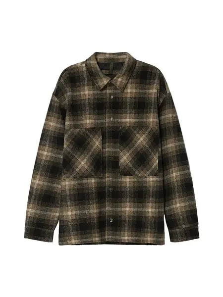 Bershka Prechodná bunda  hnedá / čierna