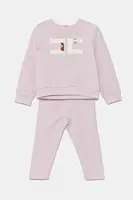 Dětská bavlněná souprava Elisabetta Franchi růžová barva, ENCD097.0.JF054