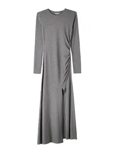 Bershka Šaty  sivá melírovaná