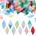 100Pcs 10 Colors Handmade Lampwork Gold Foil Frosted Pendants