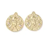 Brass Micro Pave Cubic Zirconia Pendants