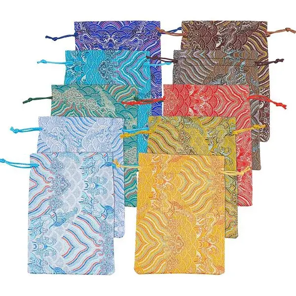 21Pcs 7 Colors Polyester Pouches