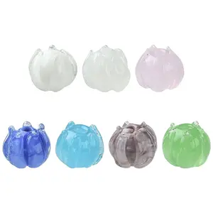 10Pcs 7 Colors Transparent Glass Beads