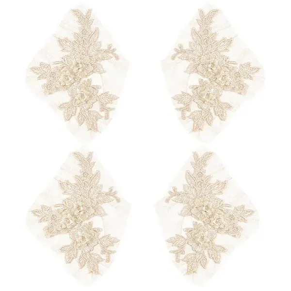 Flower Shape Polyester Embroidery Sew on Flower Appliques