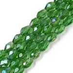 Transparent Electroplate Glass Beads Strands