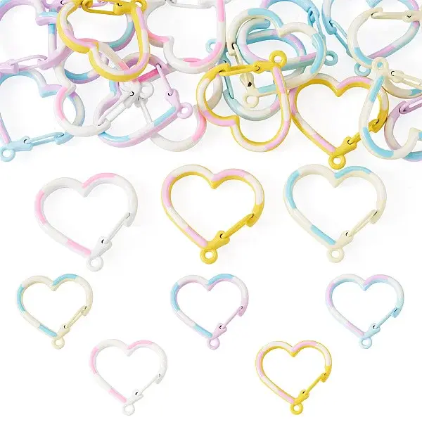 16Pcs 4 Colors Alloy Key Snap Hook Clasps for Keychains