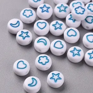 White Opaque Acrylic Beads