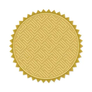 Plastic Self Adhesive Gold Foil Embossed Stickers