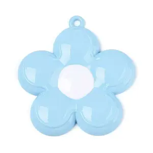 Spray Painted Alloy and Enamel Big Pendants