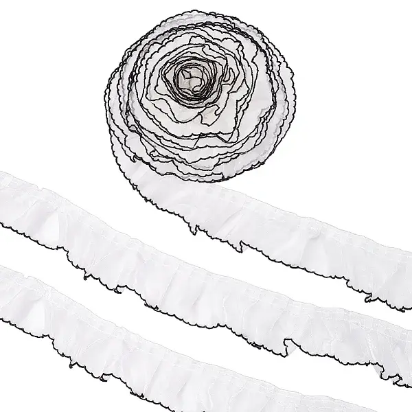 7.5 Yards Polyester Chiffon Ruffled Trimming