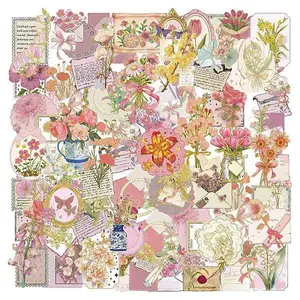 50Pcs Flower PET Stickers