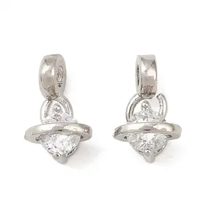 Brass Micro Pave Cubic Zirconia Pendants