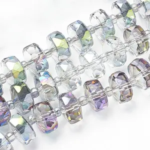 Electroplat Glass Beads Strands