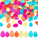 160Pcs 8 Styles Spray Painted Natural Capiz Shell Charms