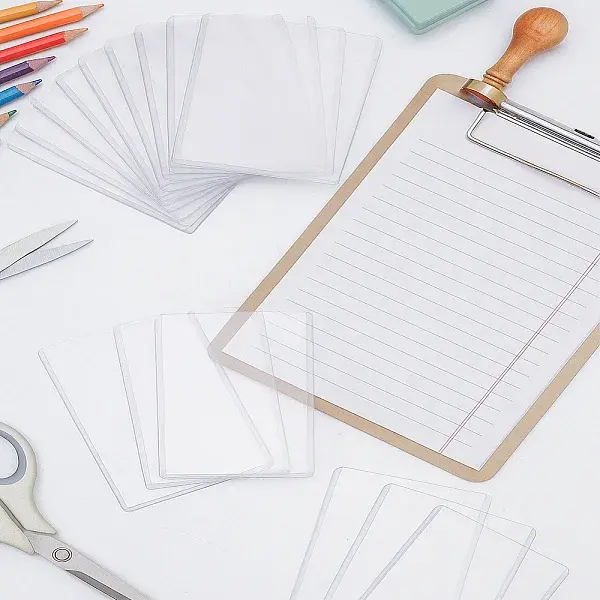 20Pcs Vertical PVC ID Badge Holder