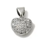 Brass Micro Pave Cubic Zirconia Charms