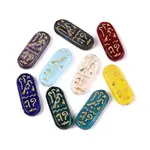 Oval with Rune Glass Beads