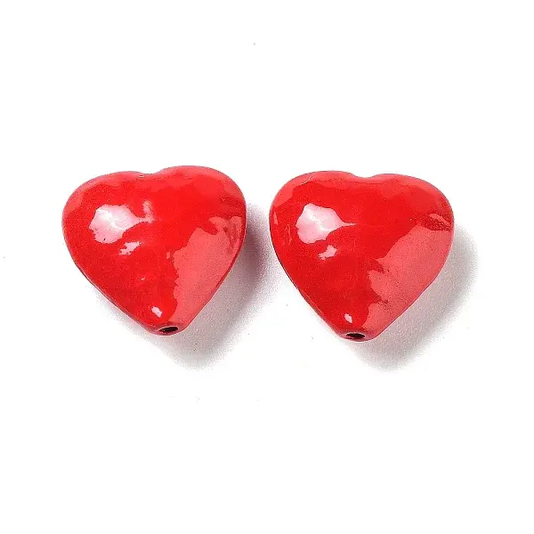 Spray Painted Alloy Beads