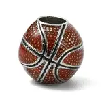 Basketball Alloy Enamel Beads