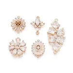 Brass Cubic Zirconia Links/Connector Charms
