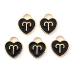 Light Gold Plated Alloy Enamel Pendants