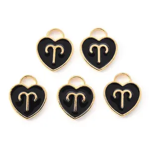 Light Gold Plated Alloy Enamel Pendants