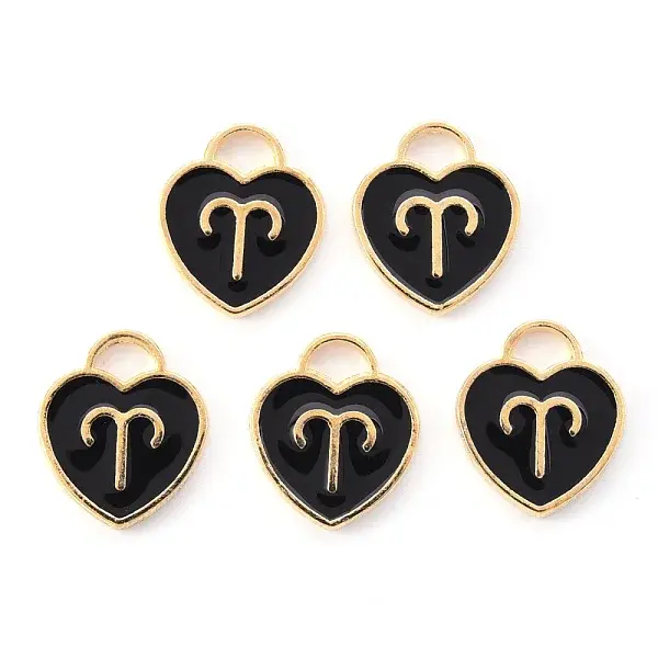 Light Gold Plated Alloy Enamel Pendants