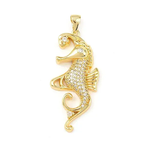 Ocean Brass Micro Pave Cubic Zirconia Pendants