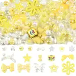 100Pcs 18 Styles Transparent & Opaque Acrylic Beads