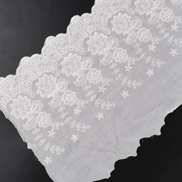 Flat Embroidery Flower Cotton Ribbon