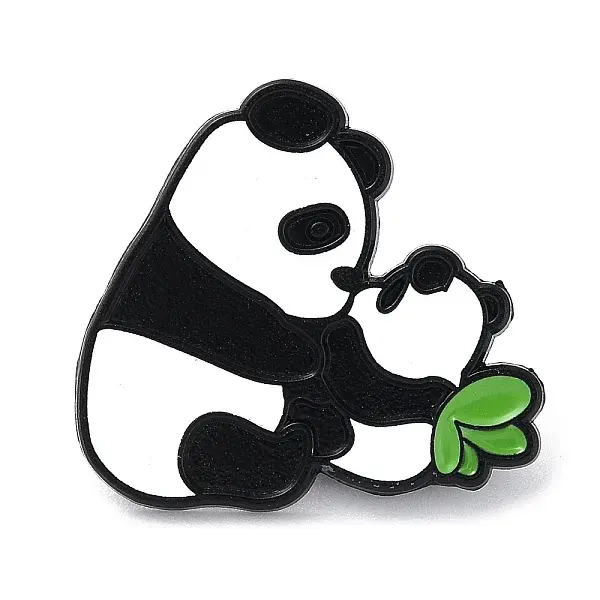 Mother and Son Panda Enamel Pin