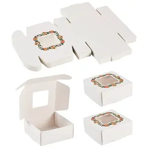 White Cardstock Flower Printed Paper Packaging Mailer Boxes