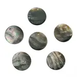 6Pcs Black Lip Shell Pendants