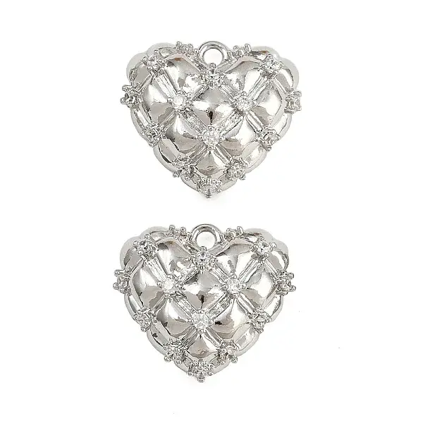 Brass Micro Pave Cubic Zirconia Pendants