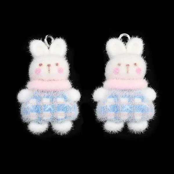 Flocking Opaque Resin Pendants